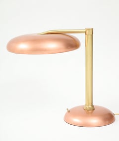 1940s Art Deco Copper and Brass Desk Lamp