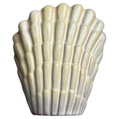 1940s Art Deco Cream Yellow Shell Vase, Vicke Lindstrand, Sweden