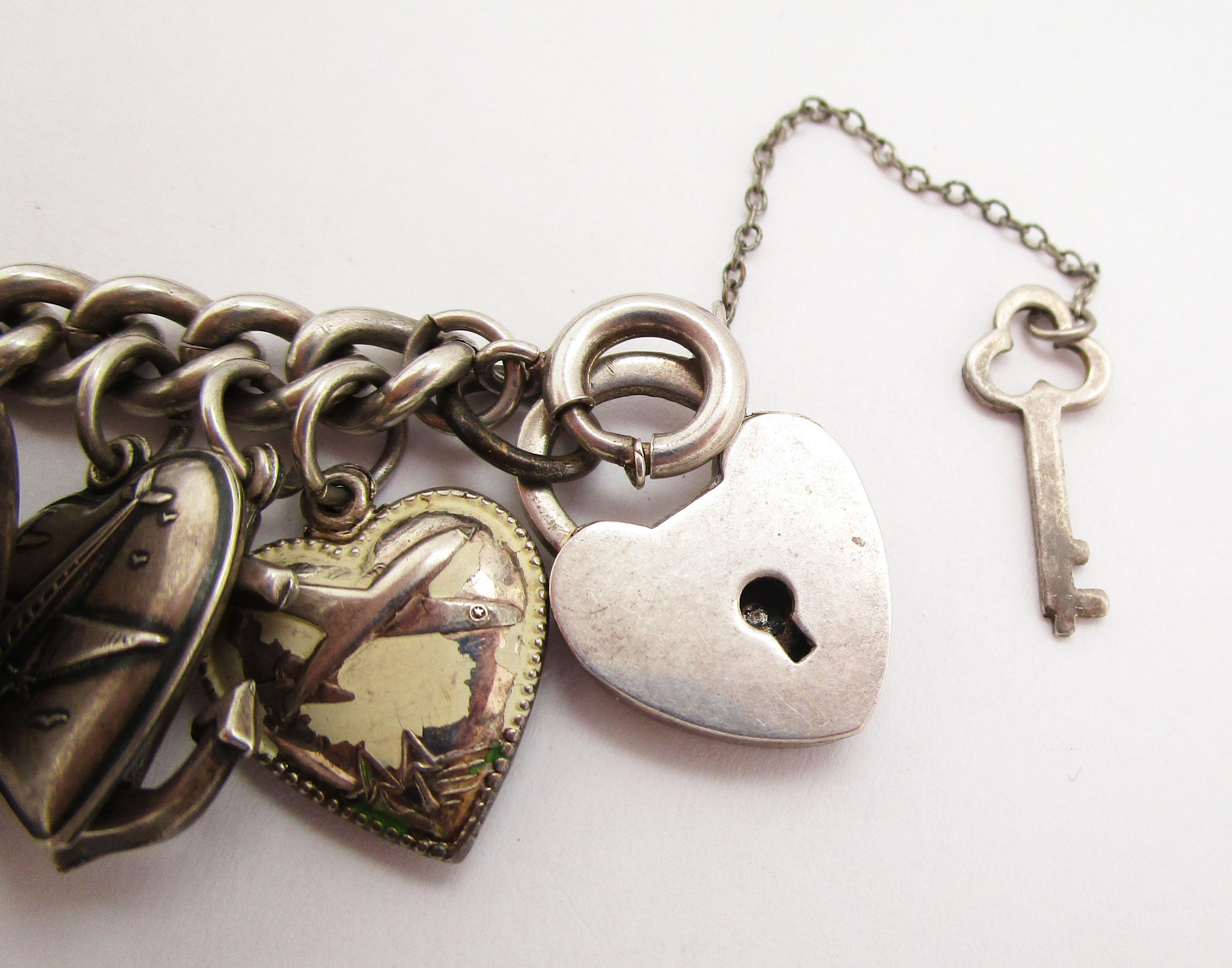 love heart charm bracelet