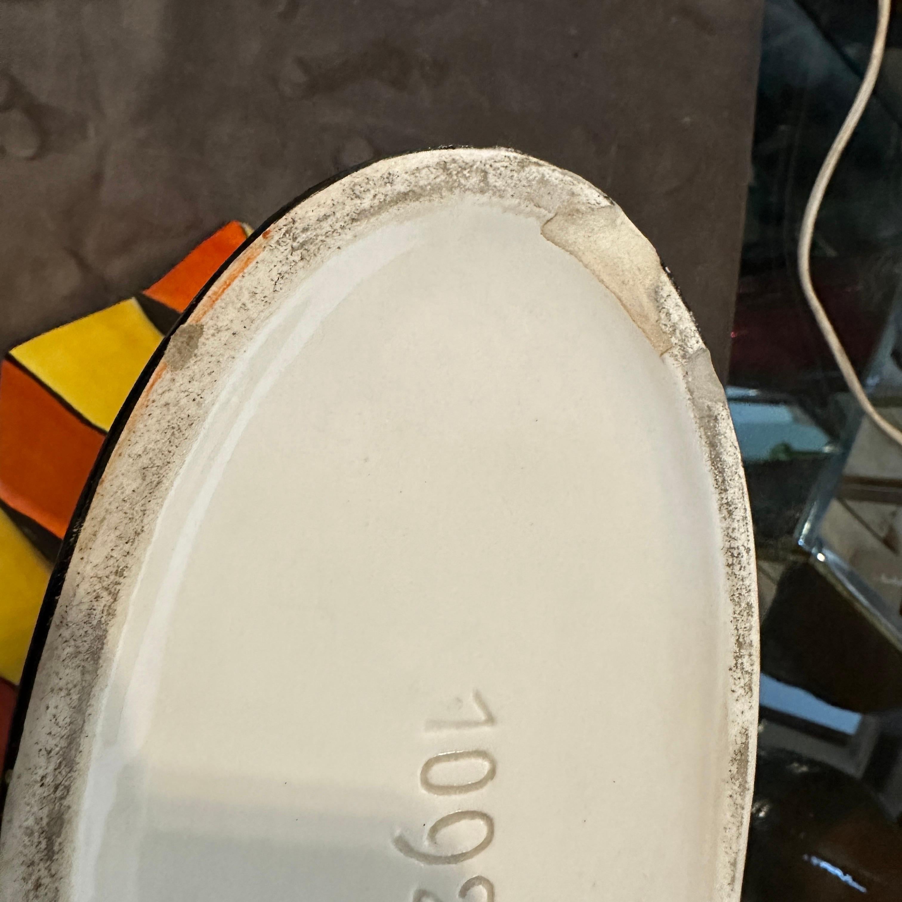Vase tchèque en porcelaine peint à la main Art déco des années 1940 en vente 3