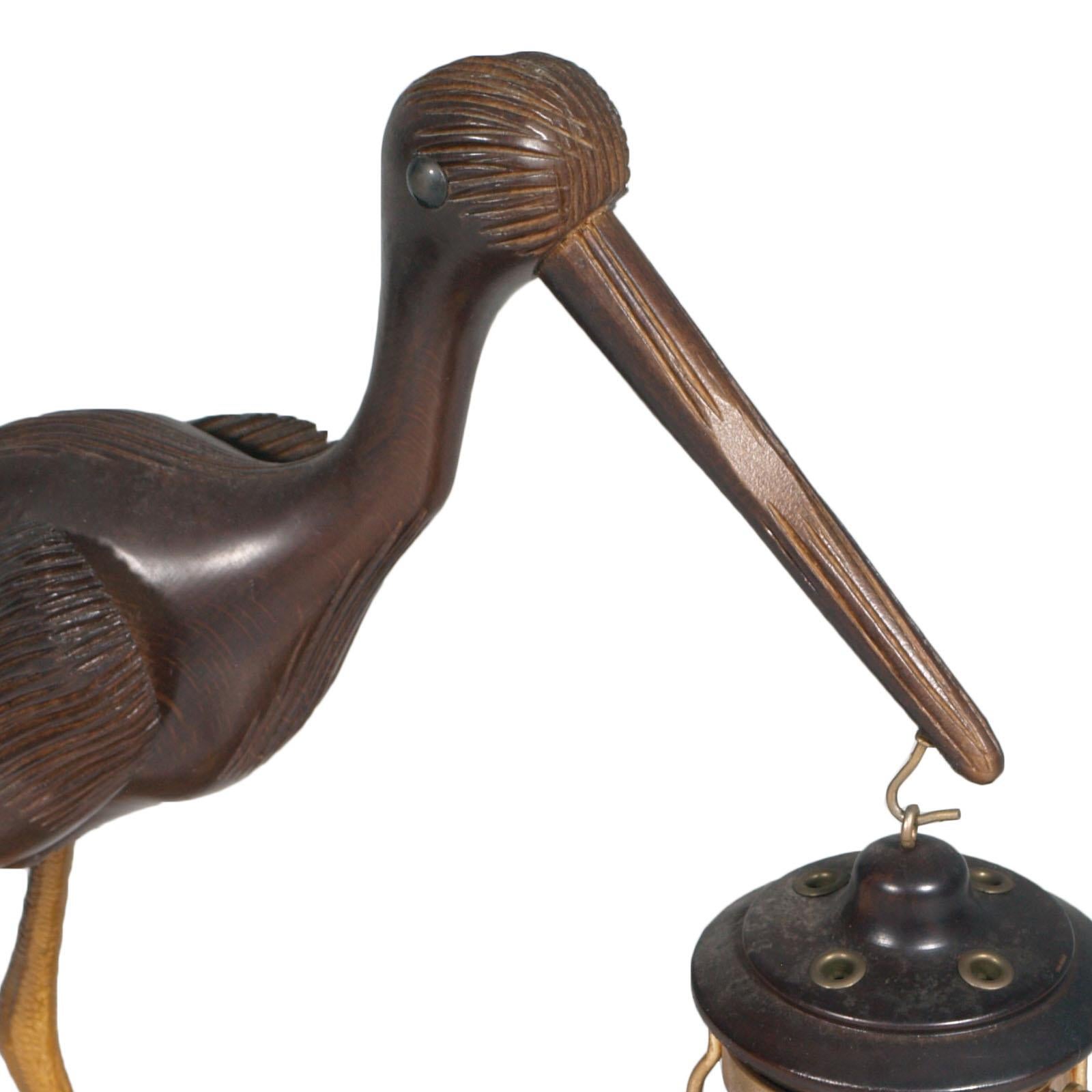 Art-Déco-Tischlampe „Heron“ aus den 1940er Jahren, Aschenbecher, Zigarettenservice (Handgefertigt) im Angebot