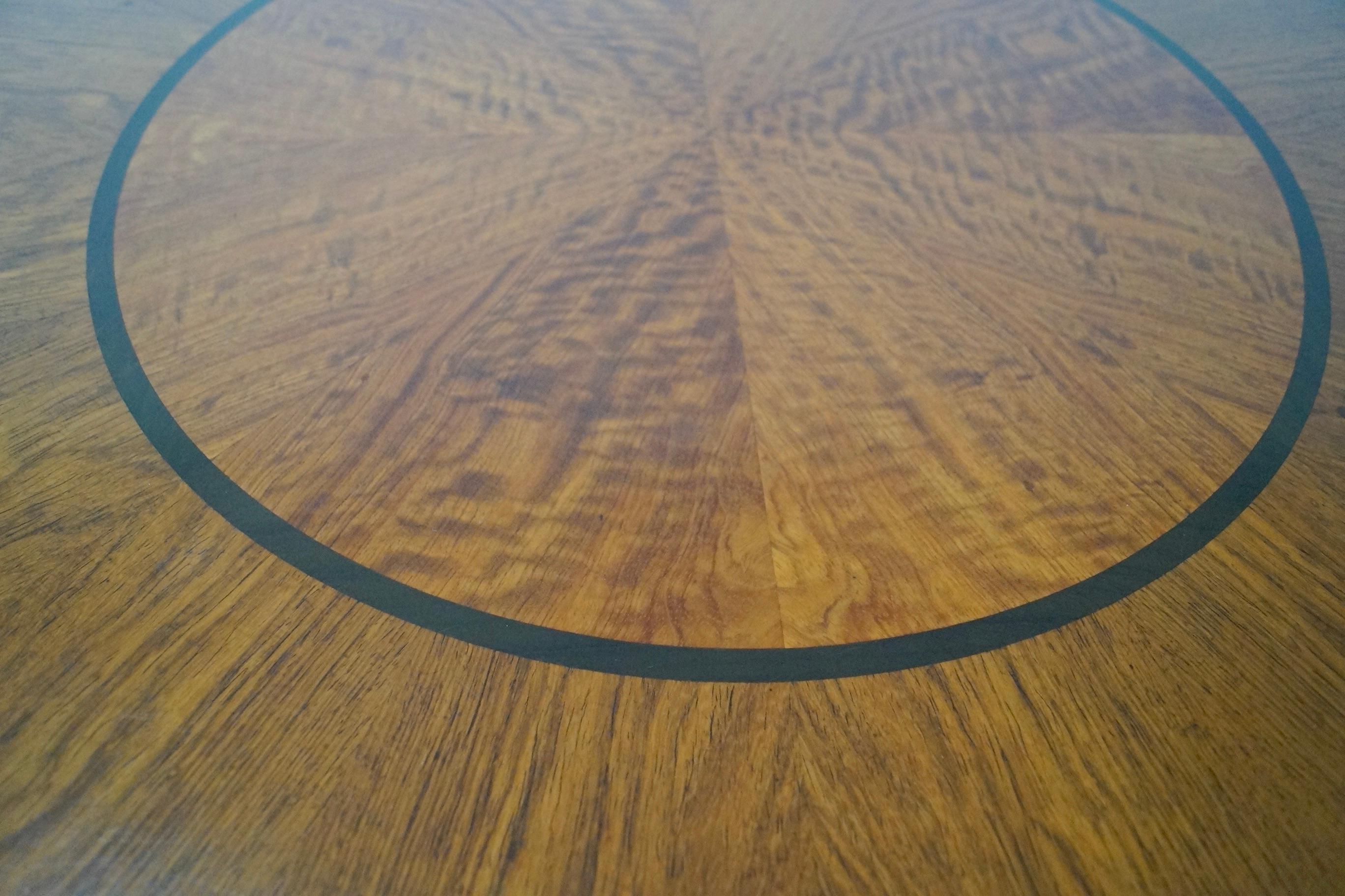 1940's Art Deco Hollywood Regency Round Coffee Table 7