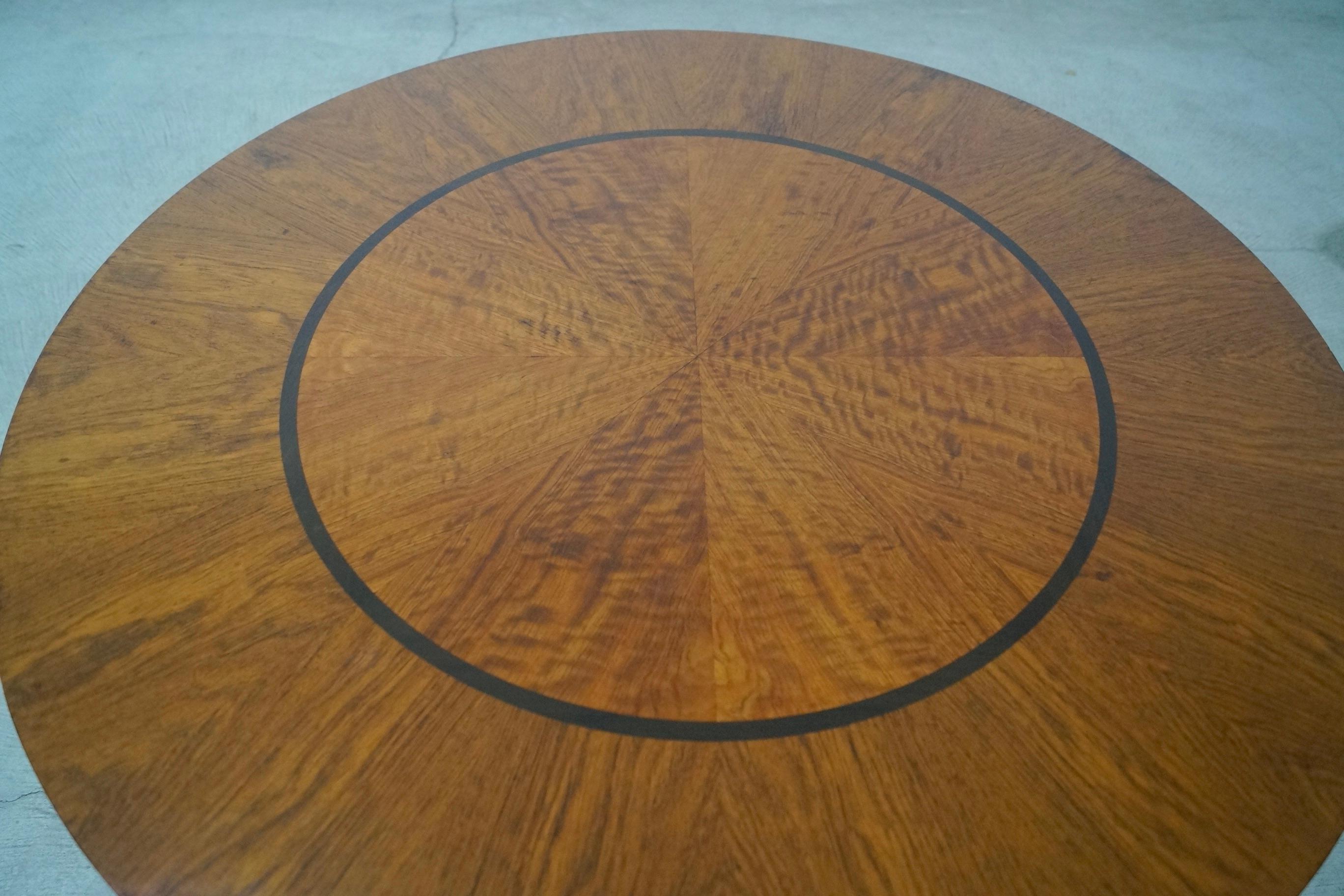 1940's Art Deco Hollywood Regency Round Coffee Table 8