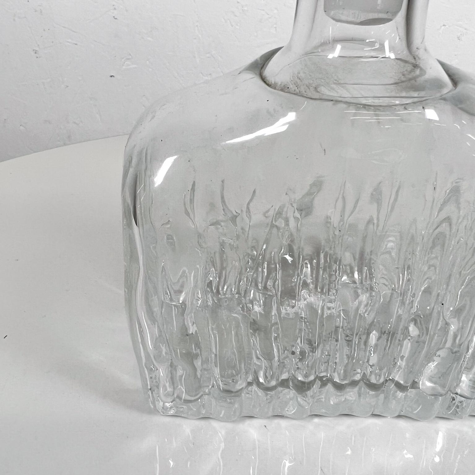 20th Century 1940s Art Deco Lovely Leaded Glass Crystal Decanter w/ Stopper For Sale