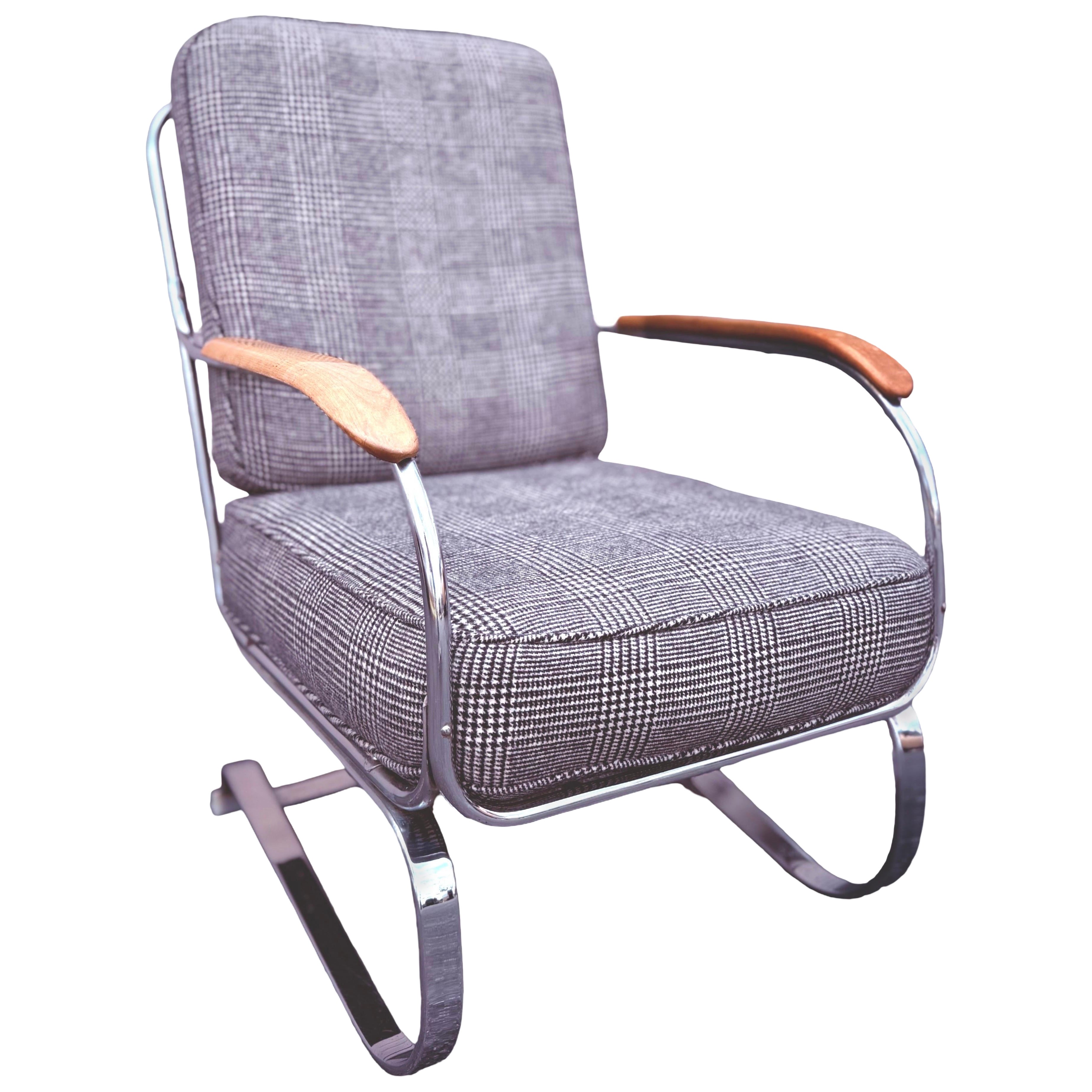 1940s, art deco / machine age, lounge chair by KEM Weber for Lloyd