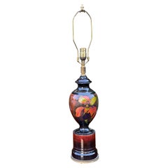 Lampe de table en poterie Art Déco Moorcroft des années 1940