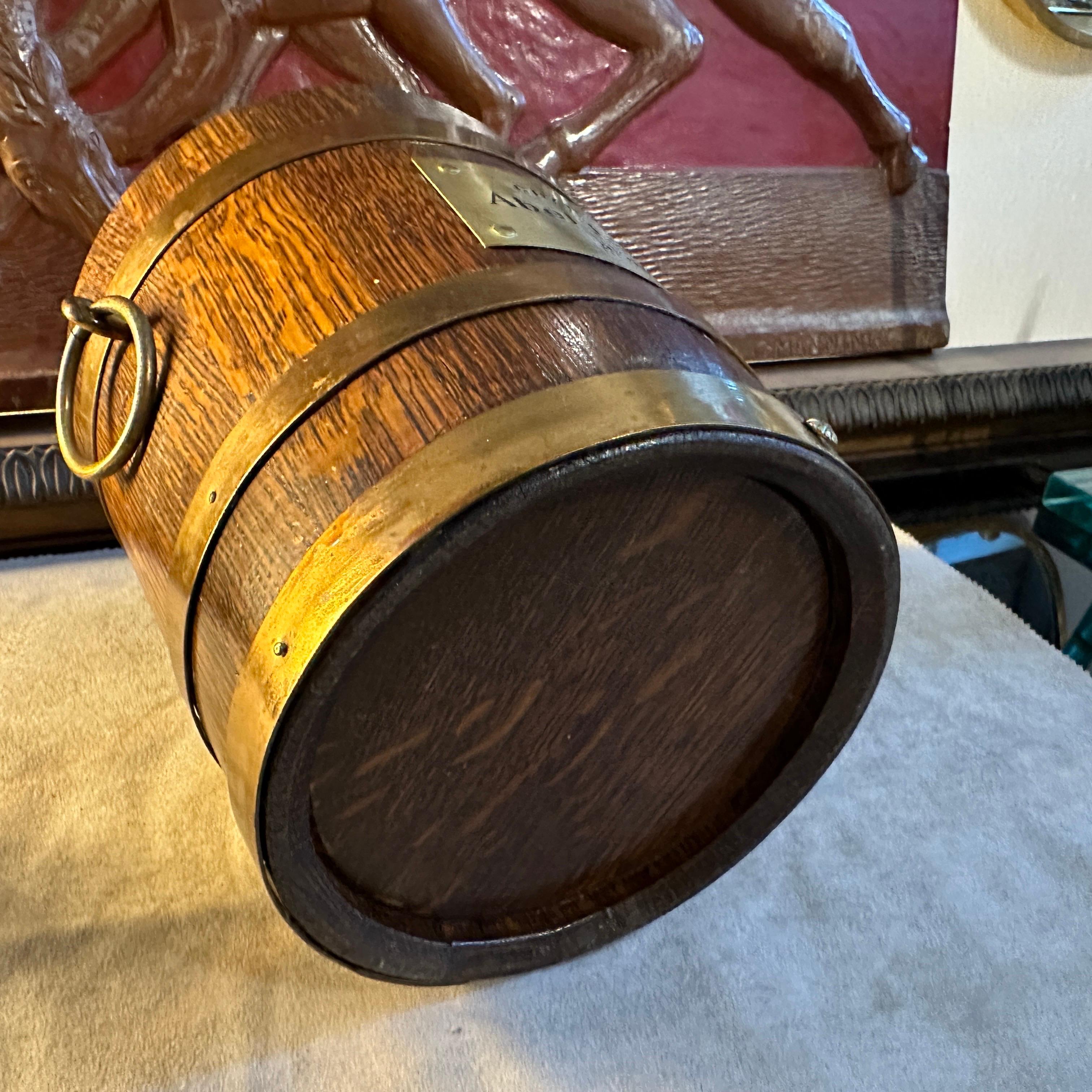 1940s Art Deco Oak Wood and Brass French Wine Cooler by G. Lafitte For Sale 5