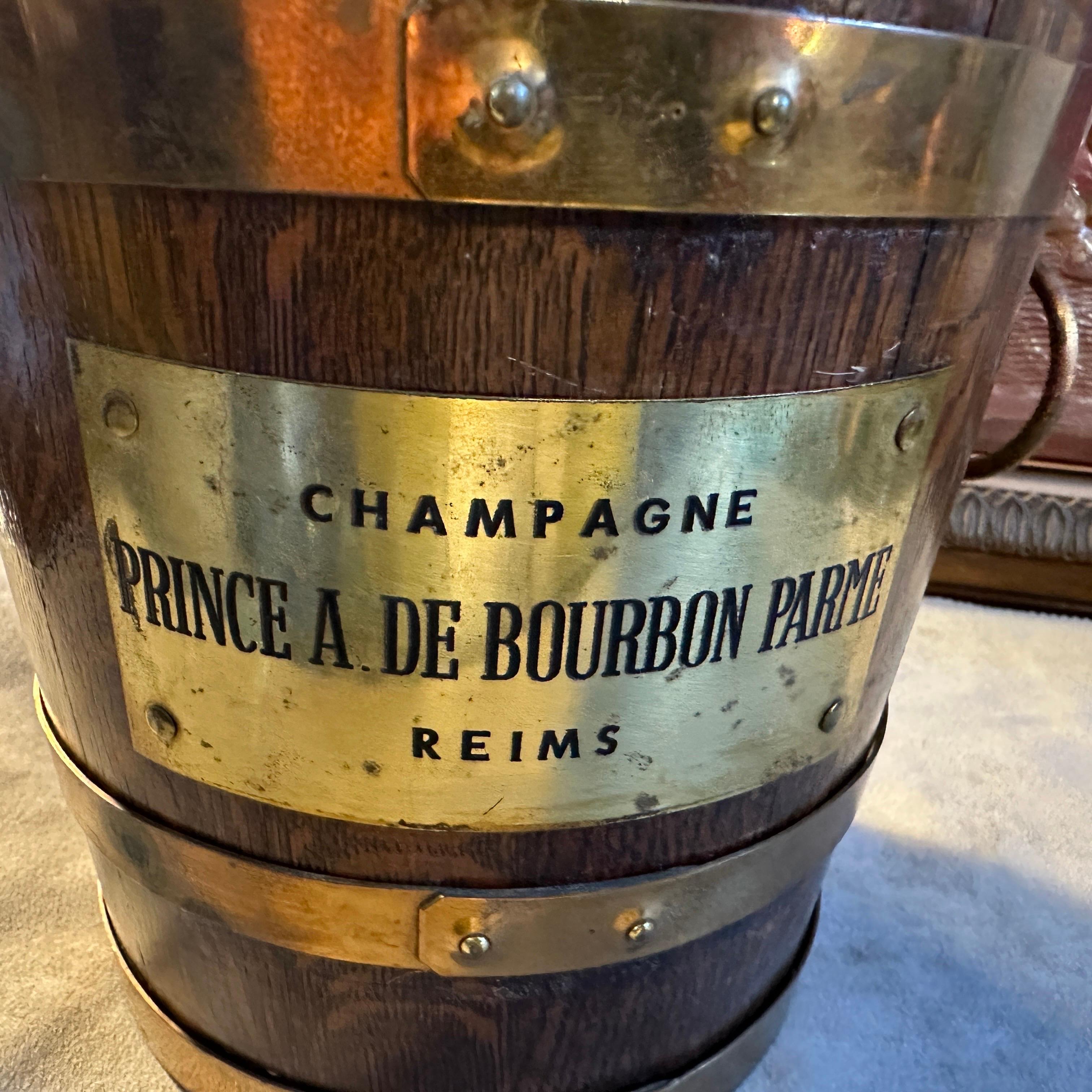 1940s Art Deco Oak Wood and Brass French Wine Cooler by G. Lafitte For Sale 8