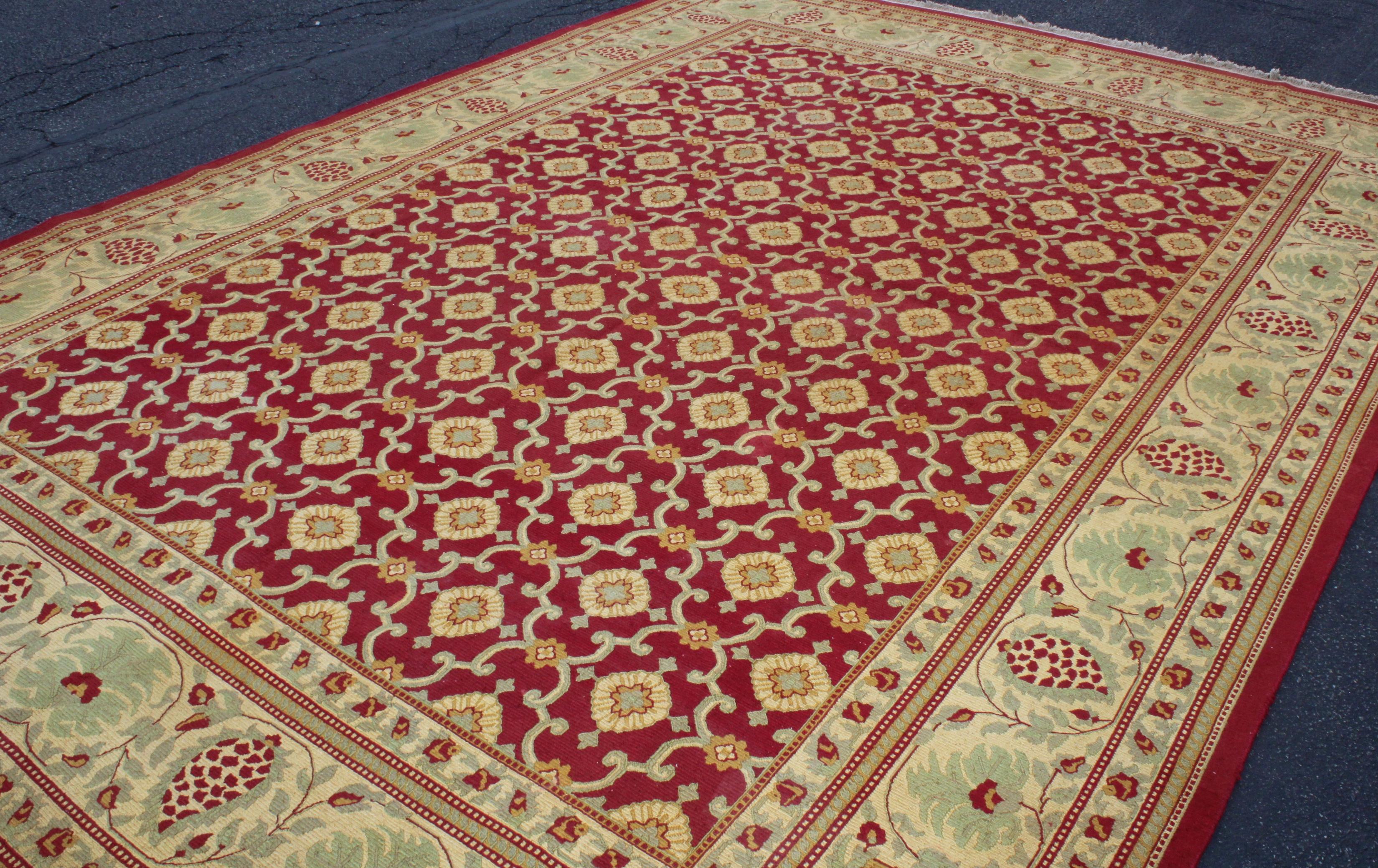 1940s Art Deco Oversize Rug from India 4