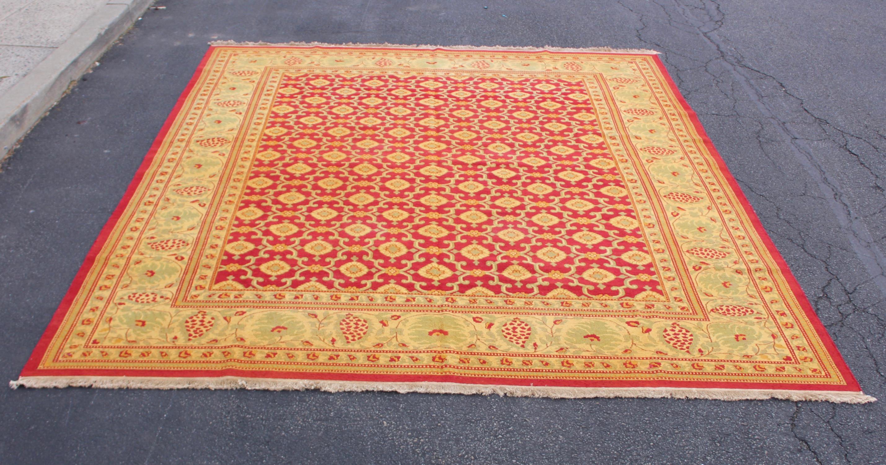 Indian 1940s Art Deco Oversize Rug from India