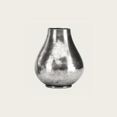 Vase en étain poli Art déco des années 1940 par Nils Fougstedt pour Svenskt Tenn