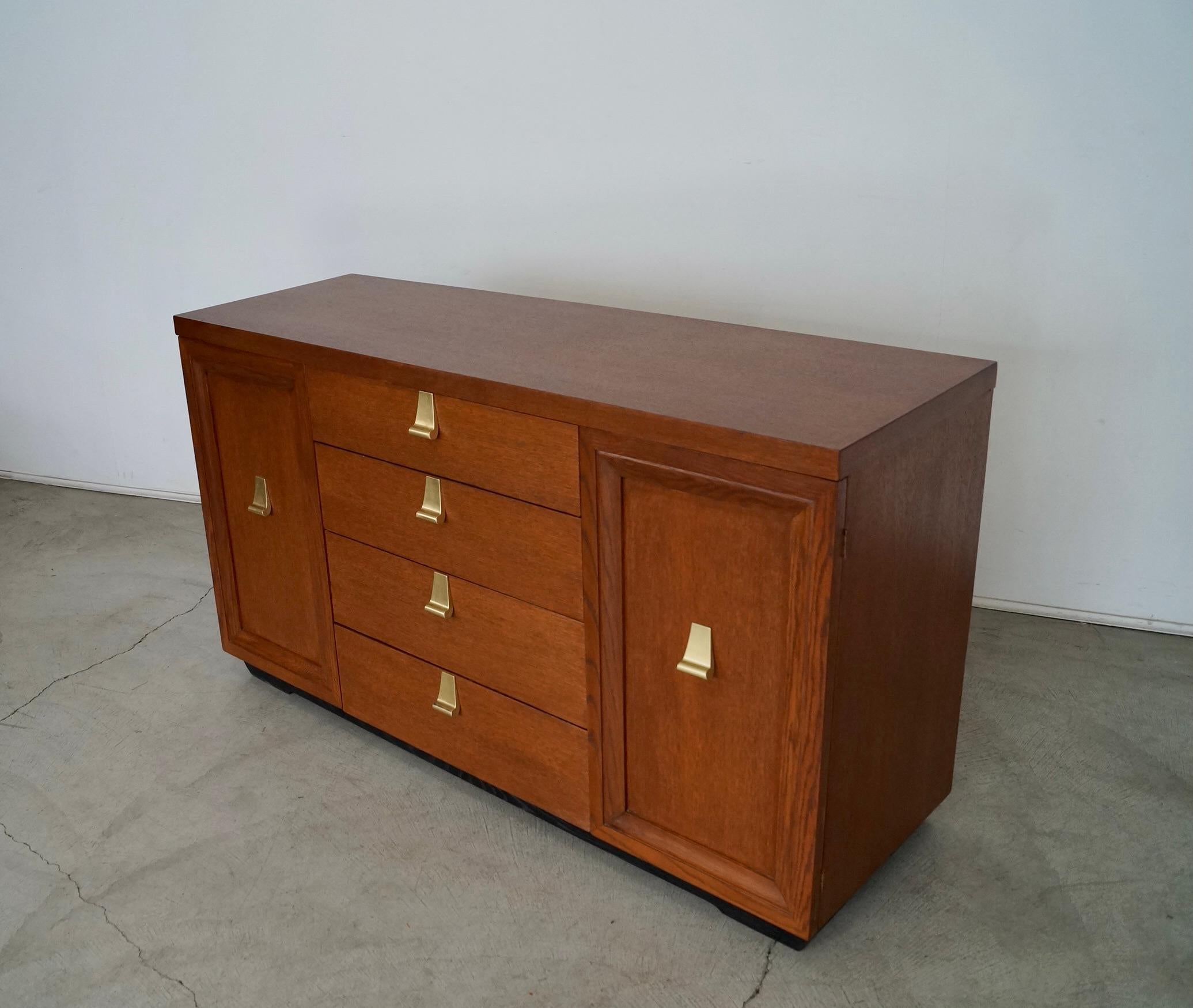 1940's Art Deco Refinished Sideboard In Excellent Condition In Burbank, CA