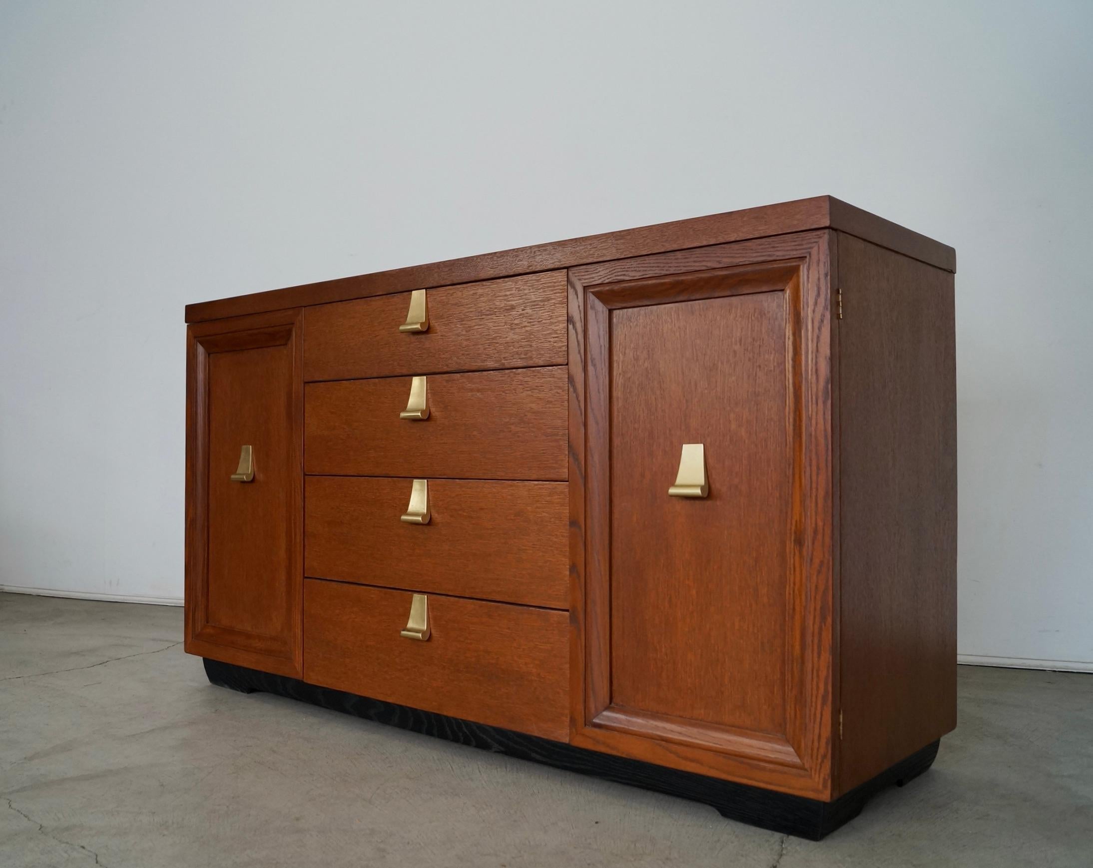 Wood 1940's Art Deco Refinished Sideboard