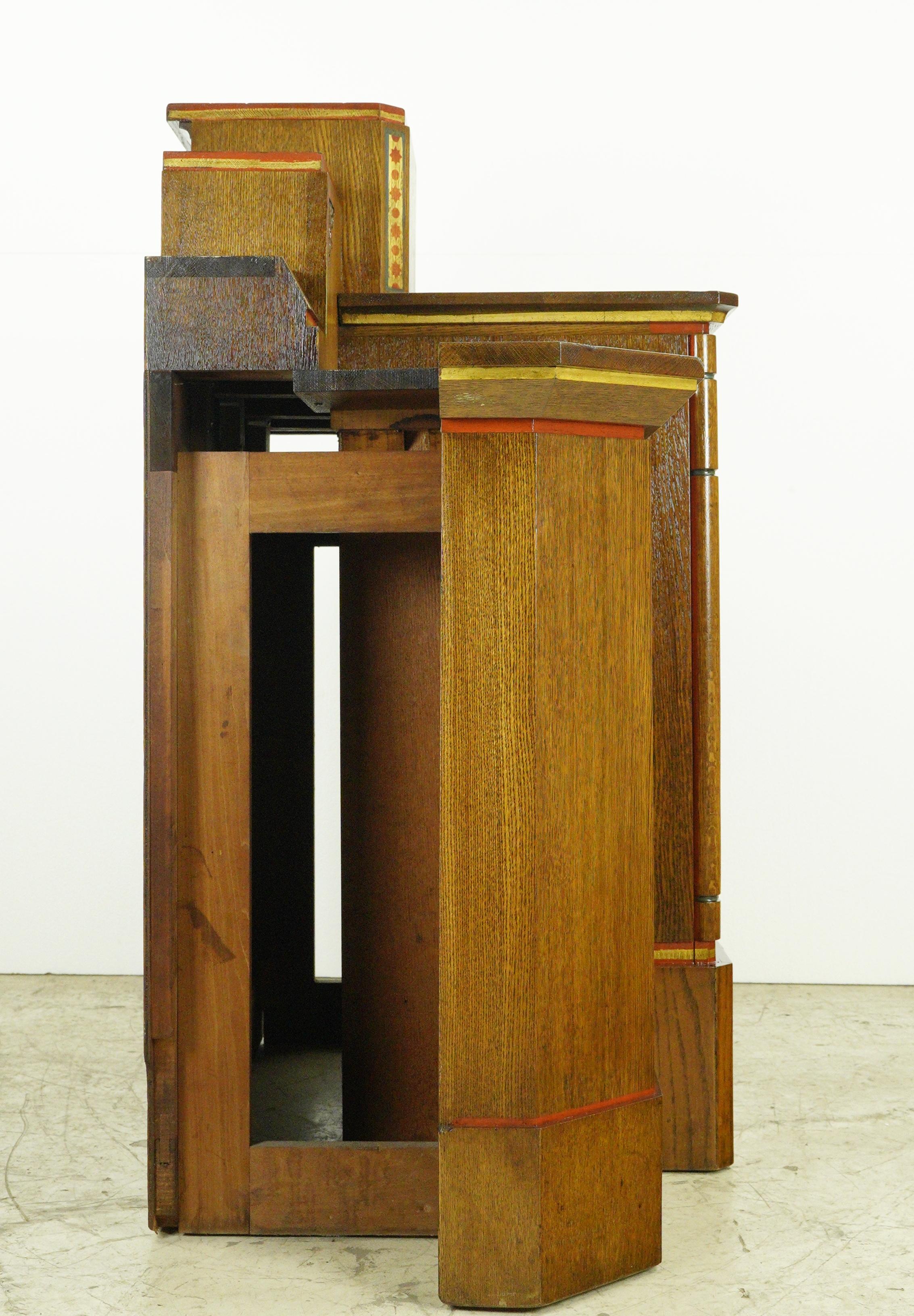 1940er Art Deco Restaurierte Eiche Church's Rednerpult Podium im Angebot 5