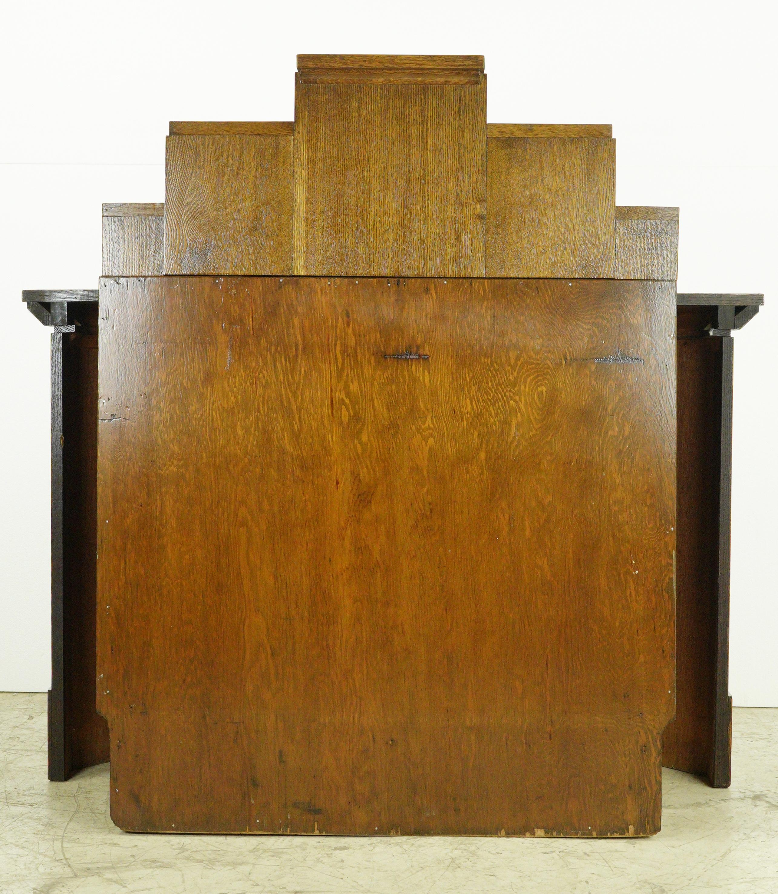 1940er Art Deco Restaurierte Eiche Church's Rednerpult Podium im Angebot 6
