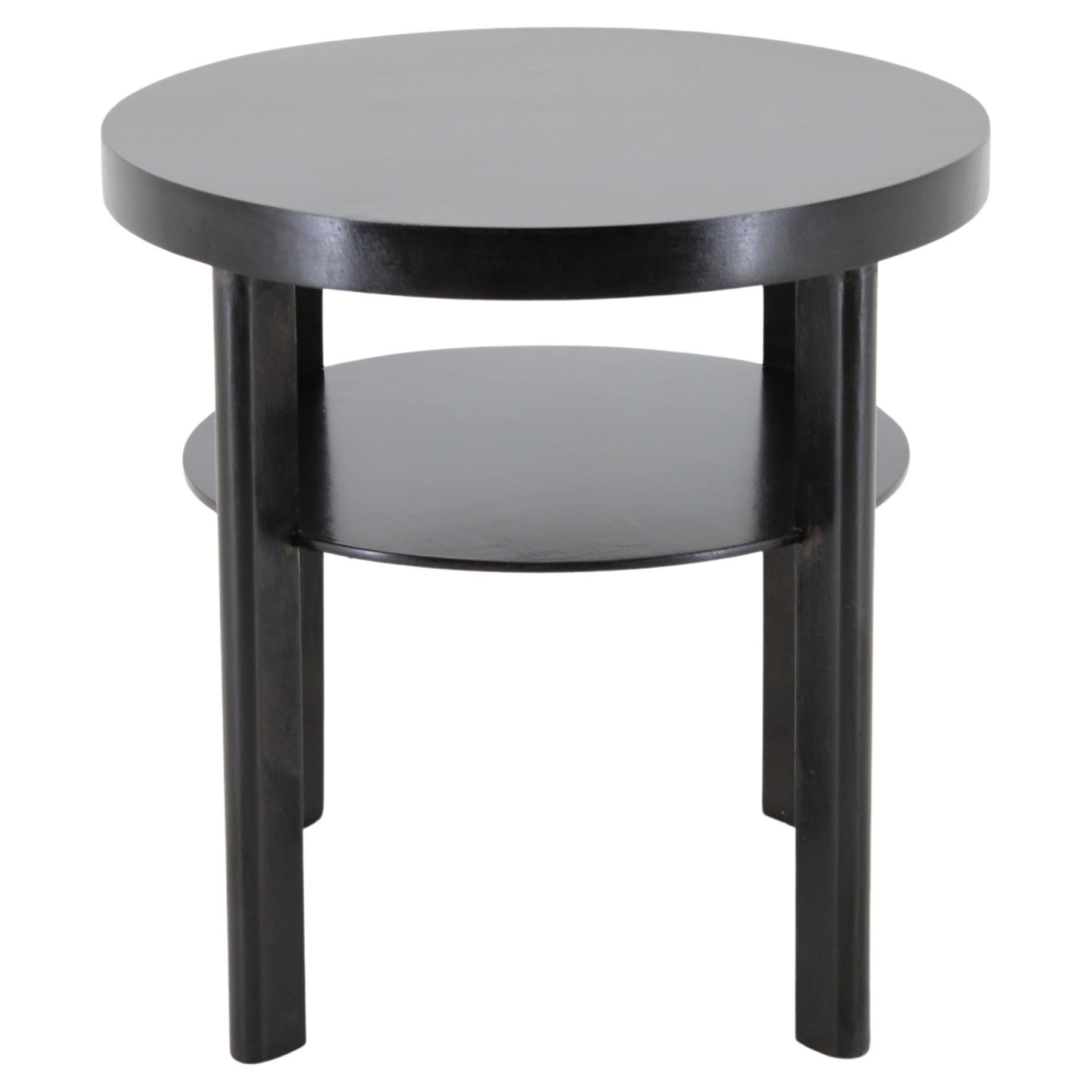 1940er Art Deco Runder Couchtisch , Tschechoslowakei