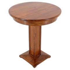 1940s Art Deco Round Coffee Table , Czechoslovakia