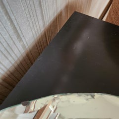 1940s Art Deco Mirror Round Wall Art Glass