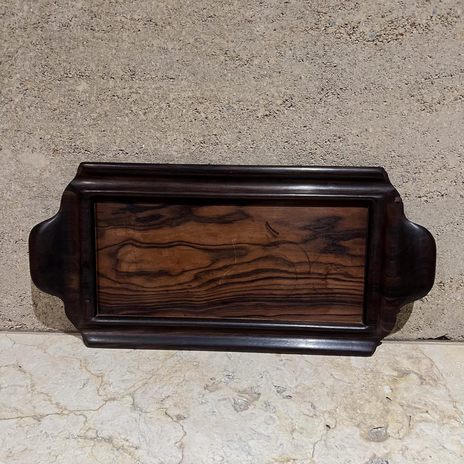 Vassoio da portata Art Deco degli anni '40, pieno di legno esotico in vendita 5