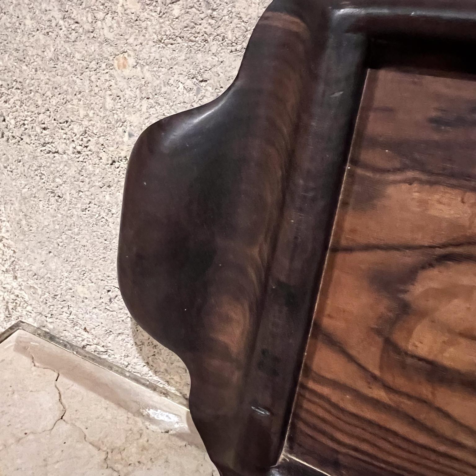 Legno Vassoio da portata Art Deco degli anni '40, pieno di legno esotico in vendita