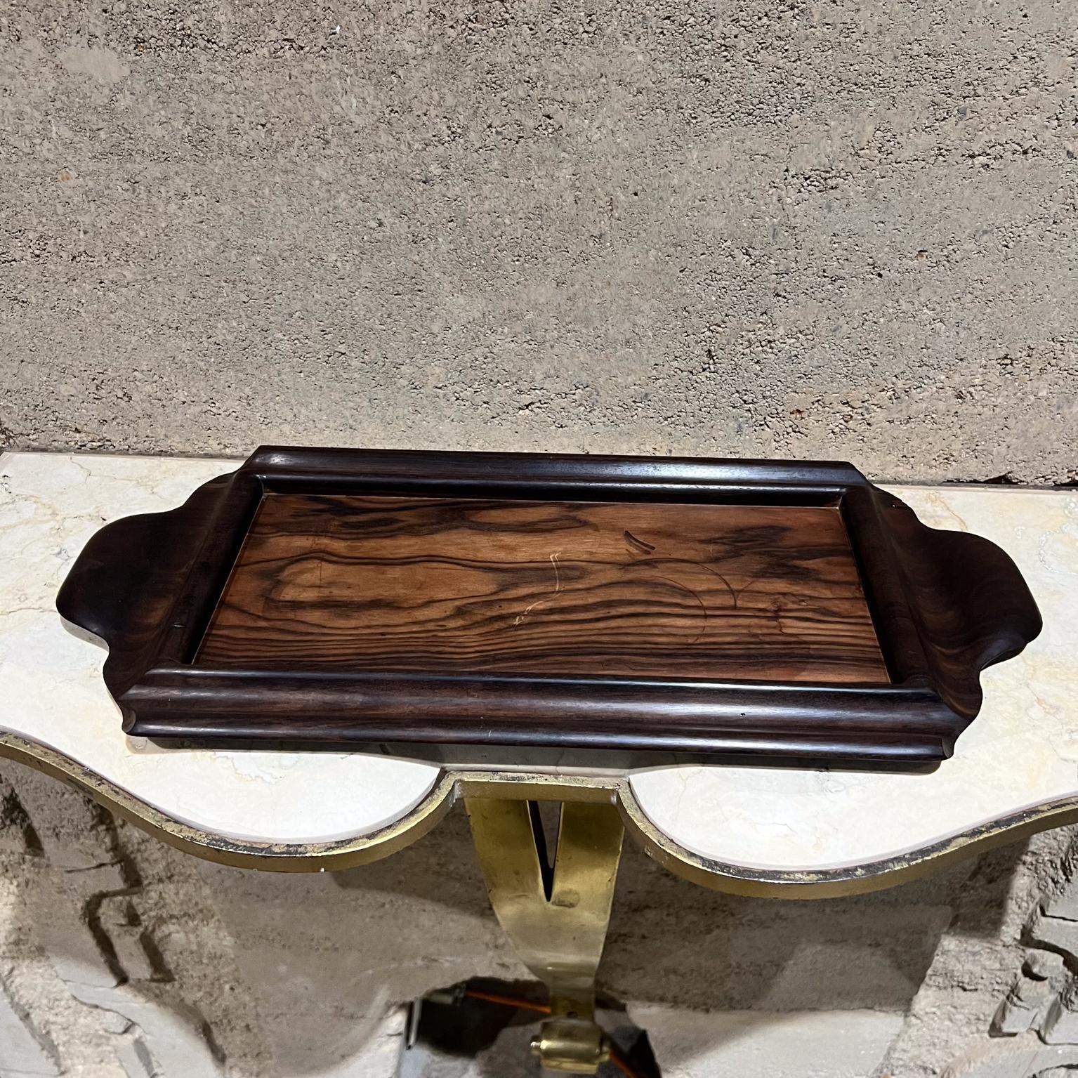 Vassoio da portata Art Deco degli anni '40, pieno di legno esotico in vendita 1