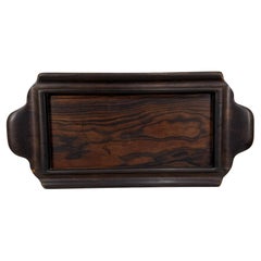 Vassoio da portata Art Deco degli anni '40, pieno di legno esotico