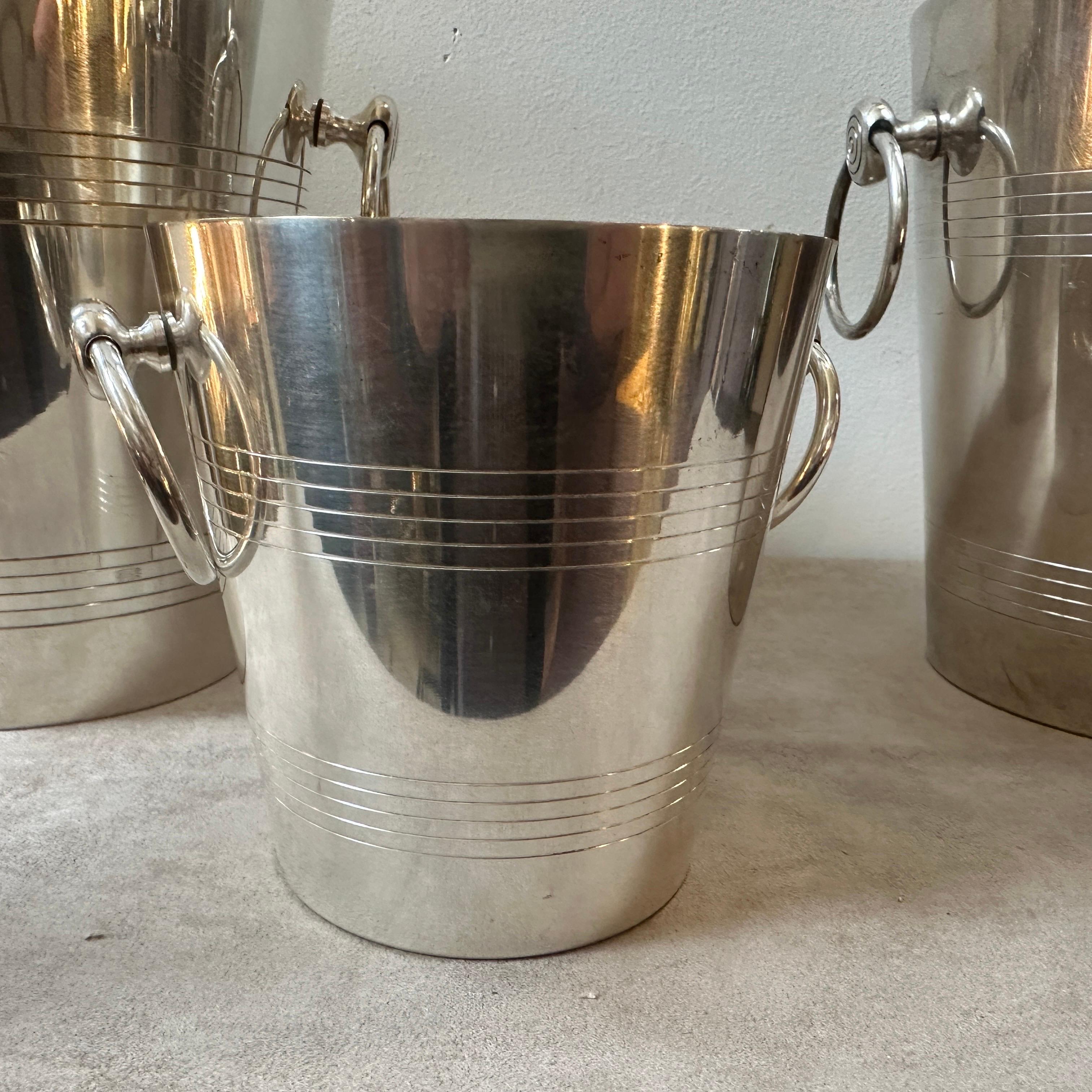 1940s Art Deco Set of Two French Wine Coolers and Ice Bucket by Gelb 2