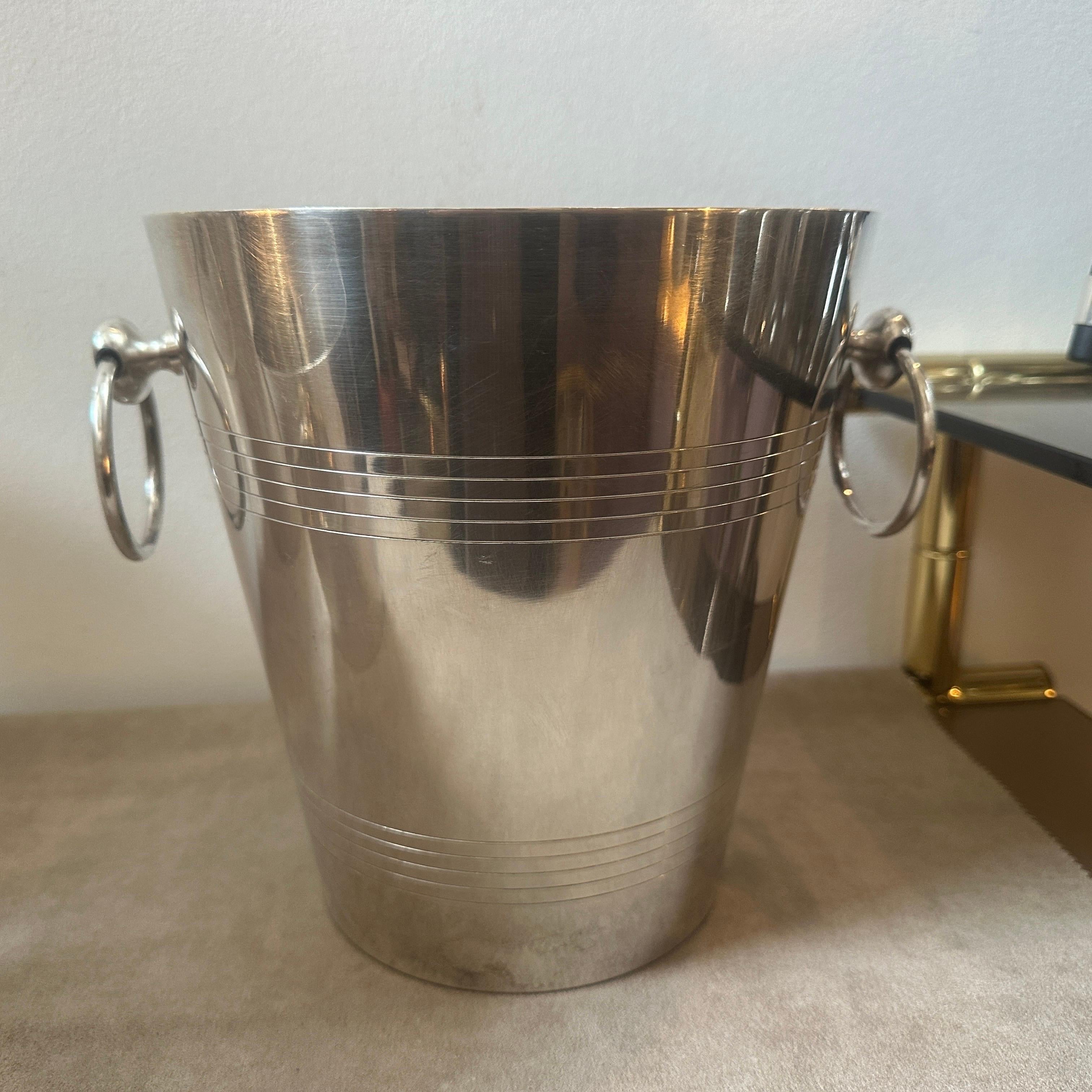 1940s Art Deco Set of Two French Wine Coolers and Ice Bucket by Gelb 3