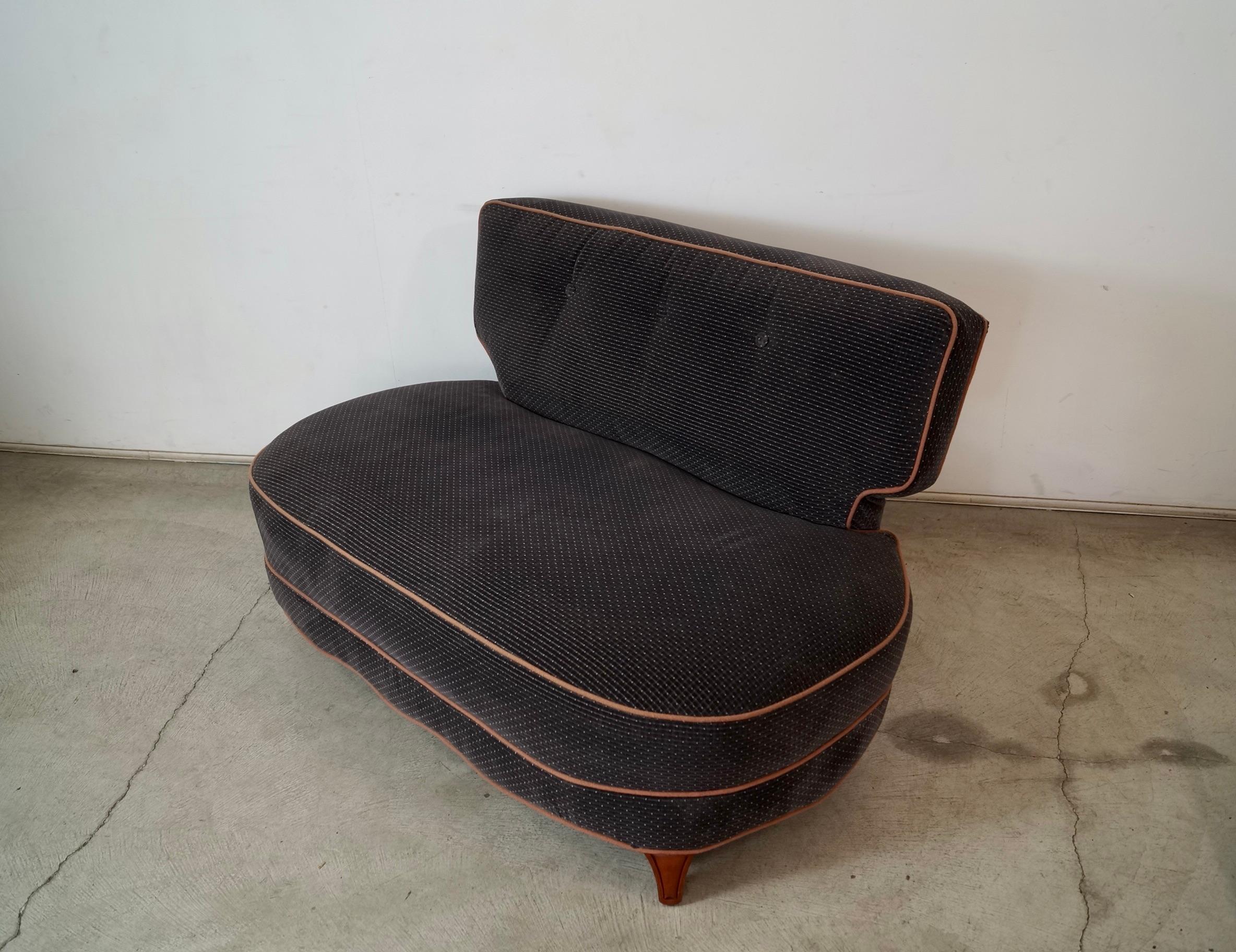 Sofá Settee Art Decó de 1940 mediados del siglo XX en venta
