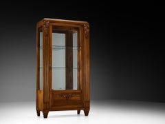 1940s Art Deco Showcase in Walnut and Glass