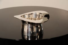 1940s Art Deco Silver Plated and Banded Top Hat Wine Bottle Holder