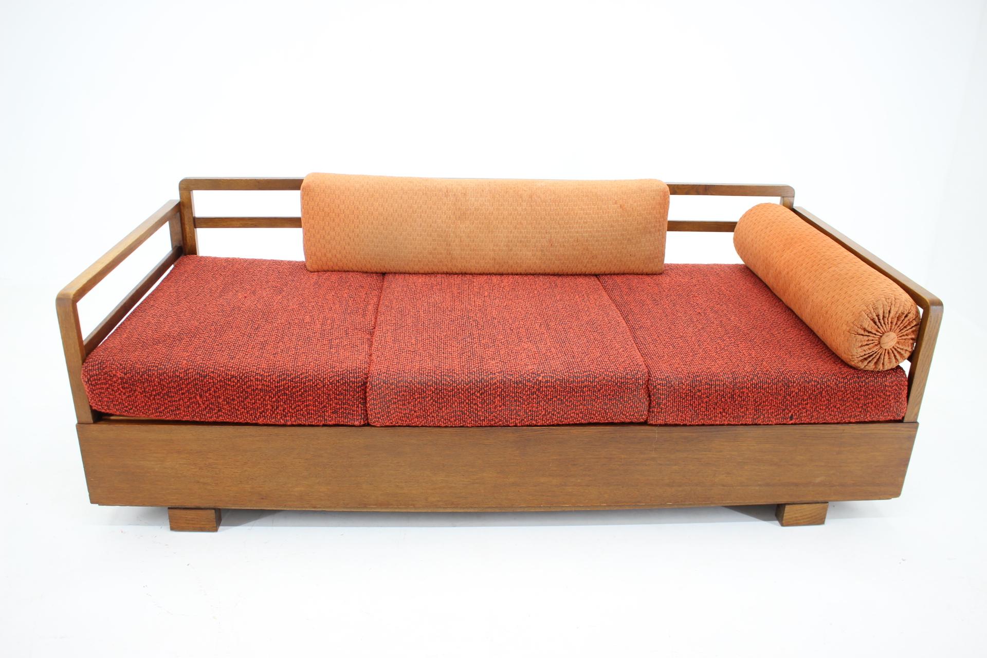 1940s Art Deco Sofa/Daybed by UP Zavody, Czechoslovakia 1