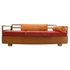 1940s Art Deco Sofa/Daybed by UP Zavody, Czechoslovakia