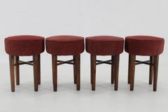 1940s Art deco Stool, Czechoslovakia