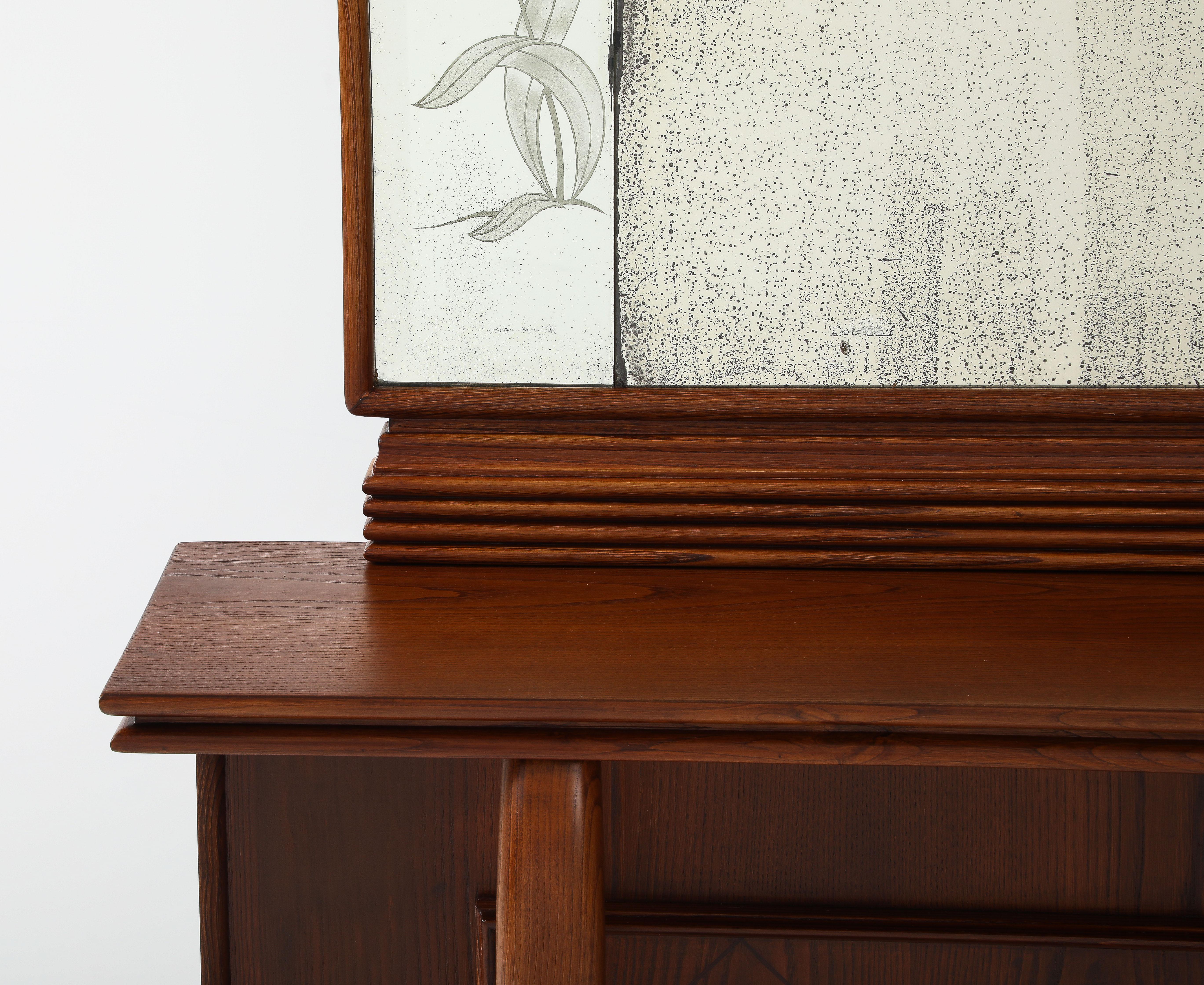 1940's Art-Deco-Stil Italienisch Flur Konsole und Spiegel Ico Parisi Stil im Angebot 8