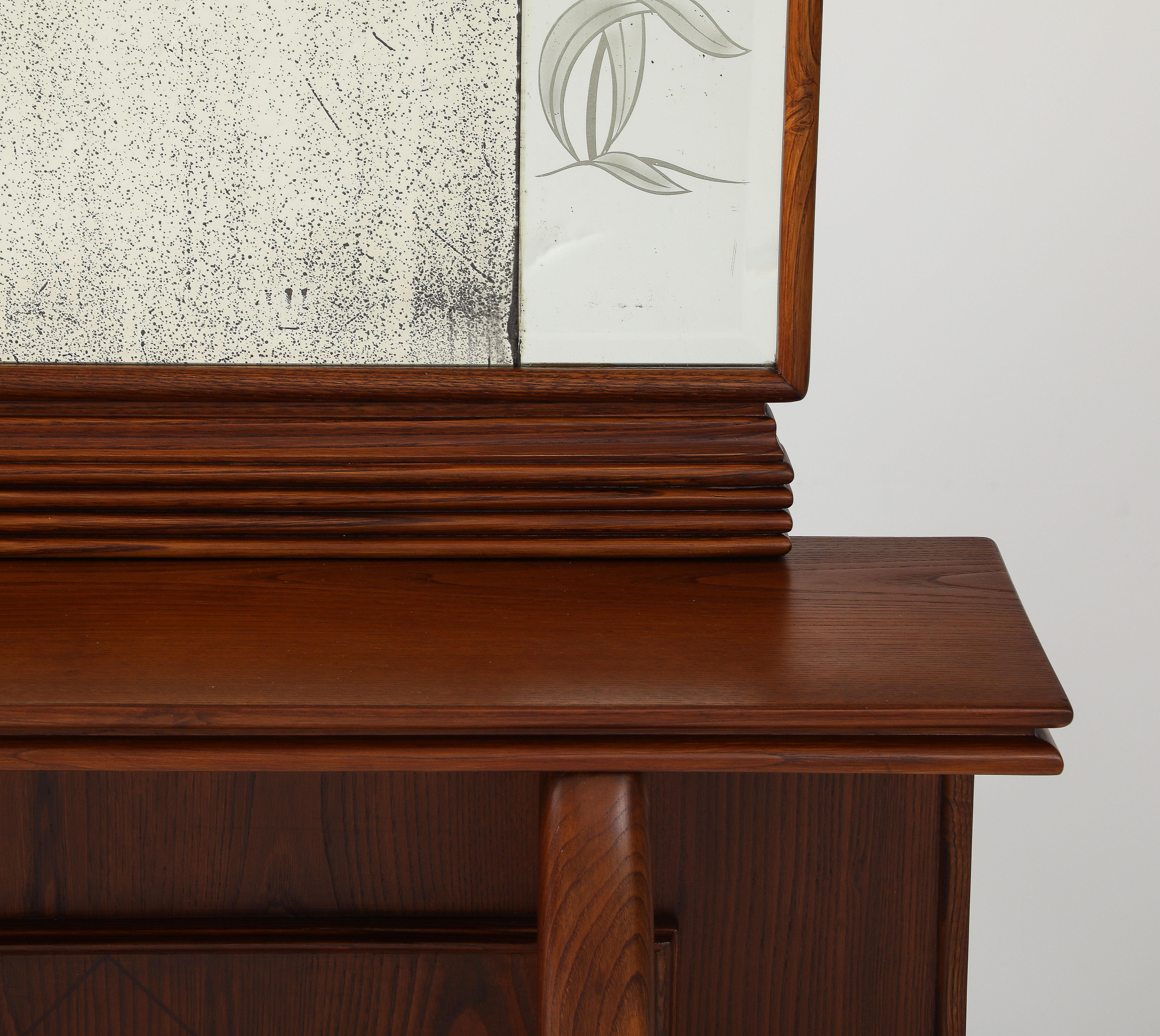 1940's Art-Deco-Stil Italienisch Flur Konsole und Spiegel Ico Parisi Stil im Angebot 9