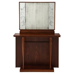 1940's Art-Deco Style Italian Hallway Console And Mirror Ico Parisi Style