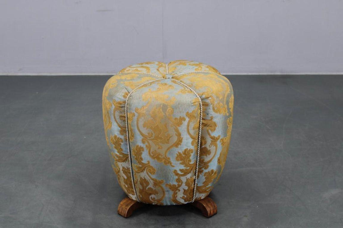 1940er Art Deco Tabouret, Tschechoslowakei im Angebot 4