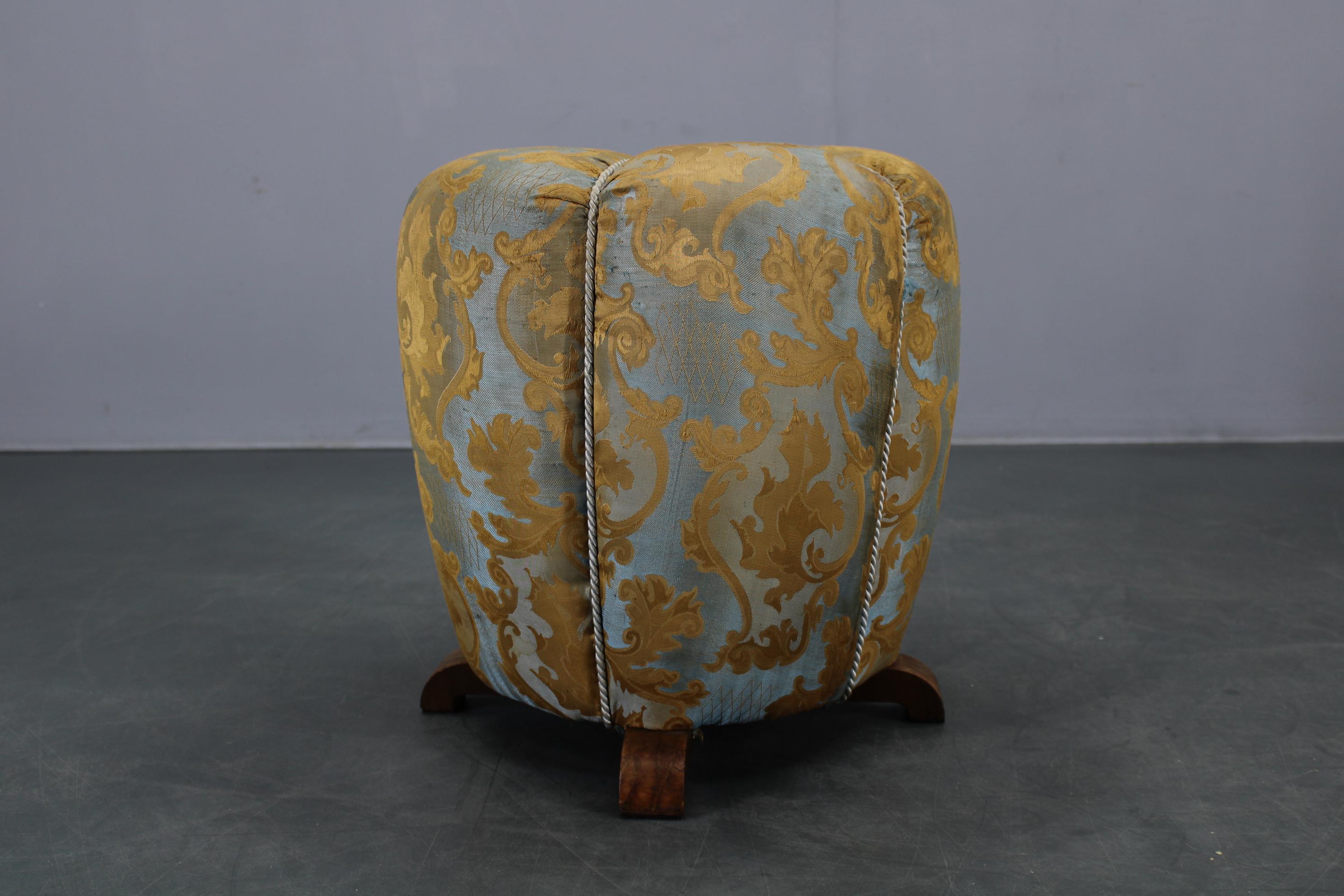 Milieu du XXe siècle Tabouret Art Déco des années 1940, Tchécoslovaquie en vente