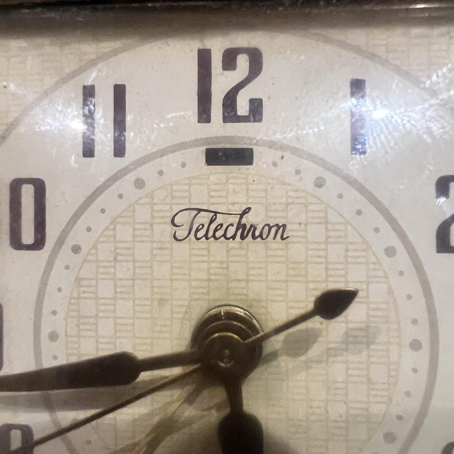 1940s Art Deco Telechron Electric Clock GE For Sale 2