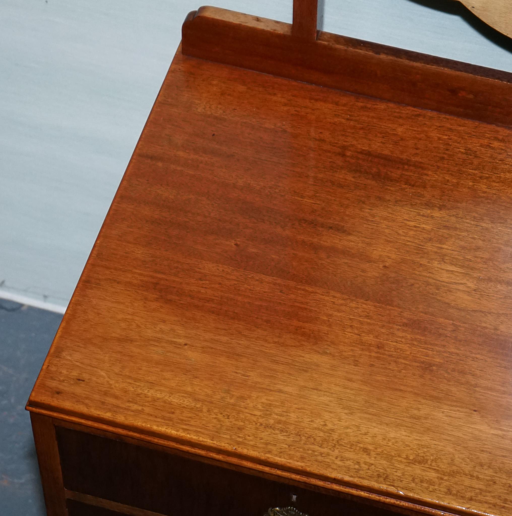 Walnut 1930's ART DECO WALNUT DRESSING TABLE QUEEN ANNE STYLE DESK For Sale