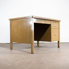 1940s Art Metal London Desk with Linoleum Top
