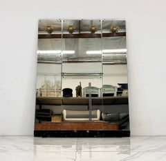 1940's Art Nouveau Meets Art Deco Hall Tree, Mirror With Coat Hooks and Shelf