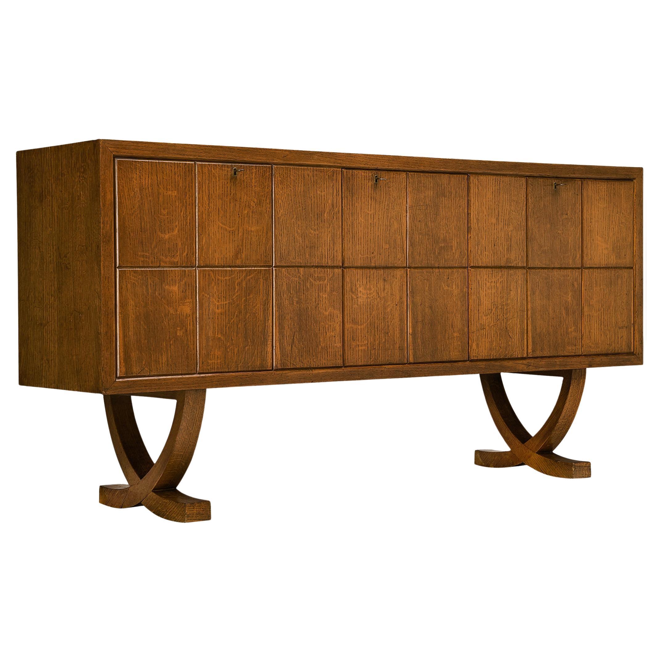 French Art Deco Sideboard in Oak at 1stDibs