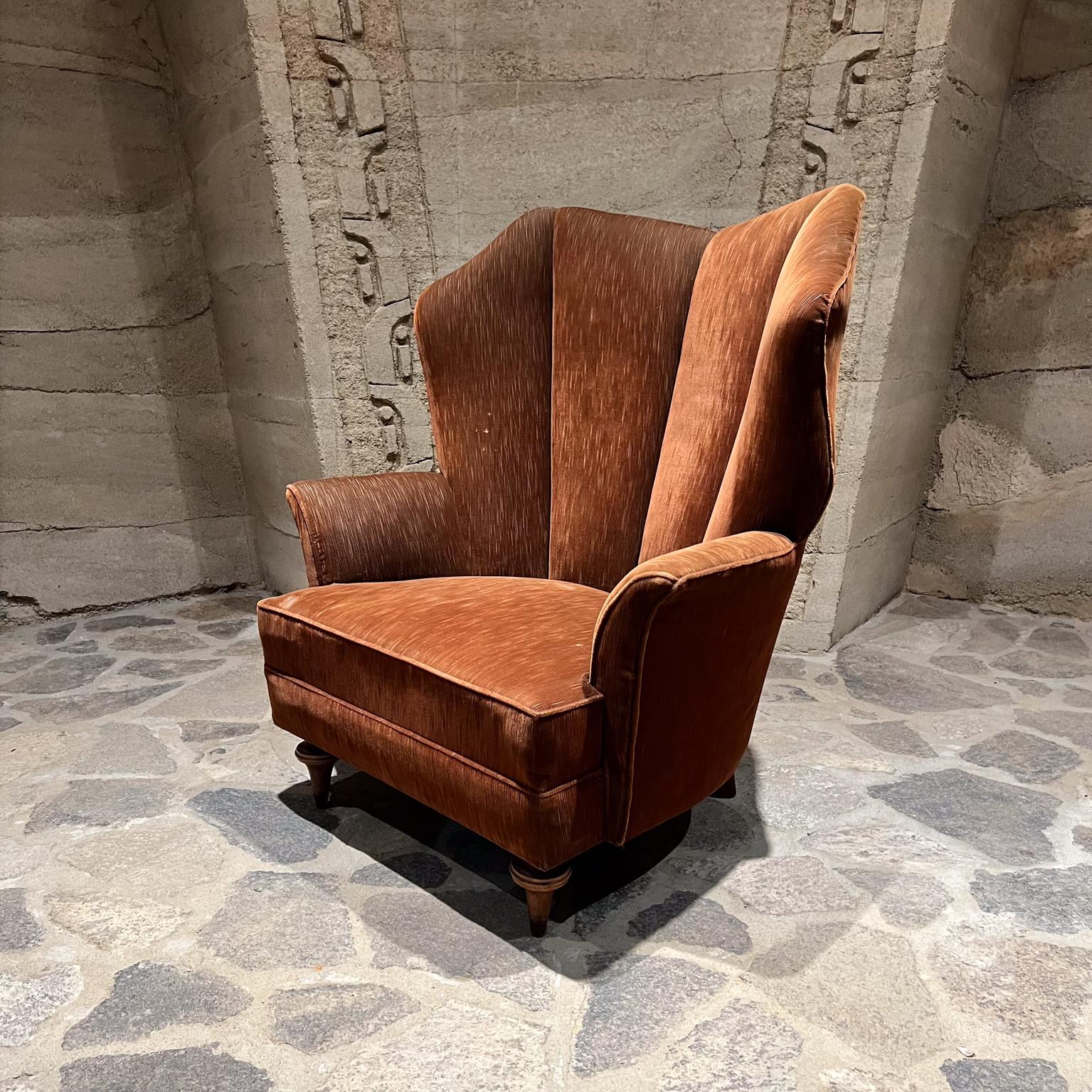 Mid-Century Modern 1940s Arturo Pani Sophisticated Wingback Lounge Chair Mexico City
