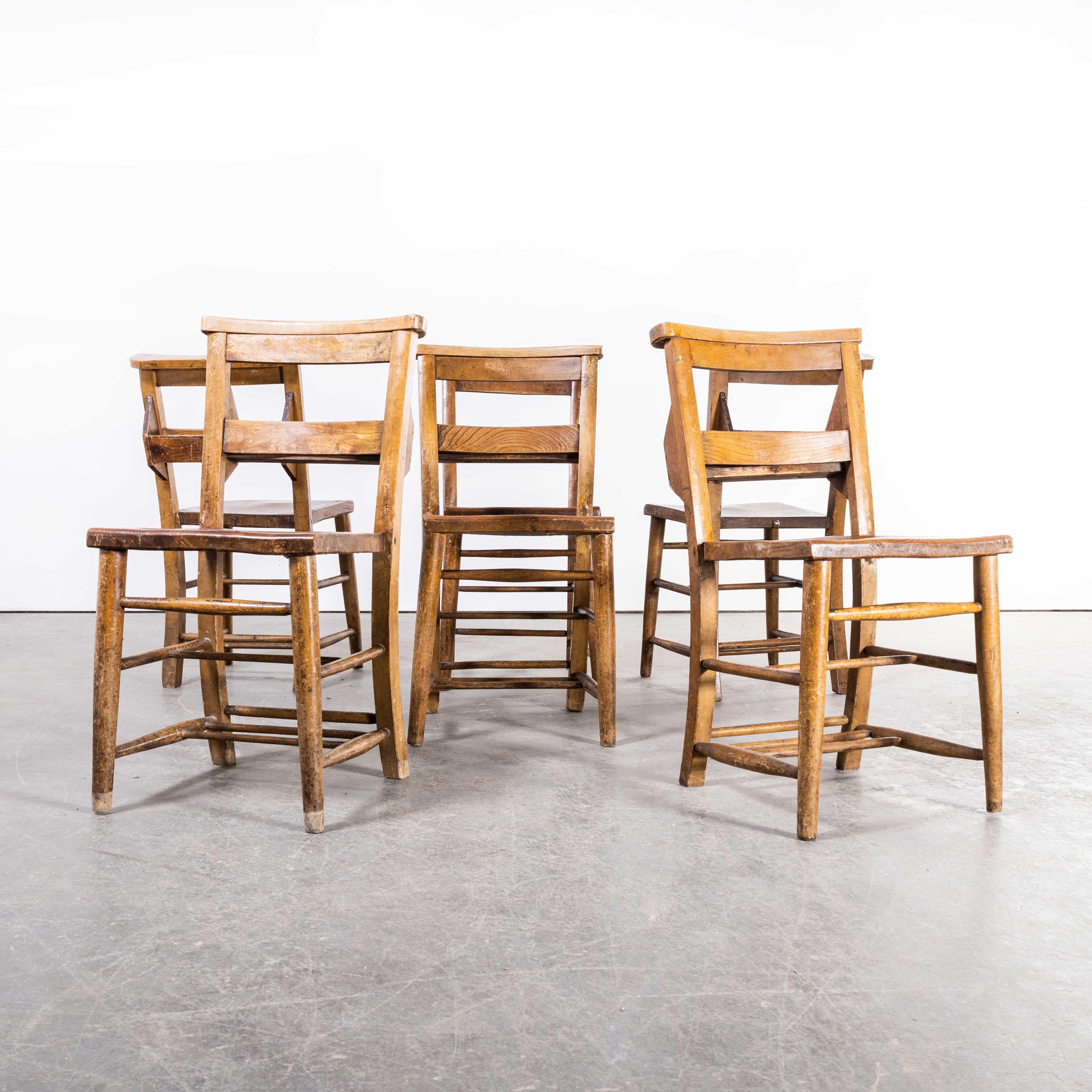 1940’s Ash Church – Chapel Dining Chairs – Set Of Six
1940’s Ash Church – Chapel Dining Chairs – Set Of Six. England has a wonderfully rich heritage for making chairs. At the height of production at the turn of the last century over 4500 chairs were
