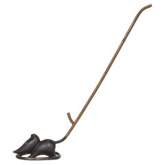1940s Austria Adorable Bronze Mouse Ring Holder Paperweight by Richard Rohac