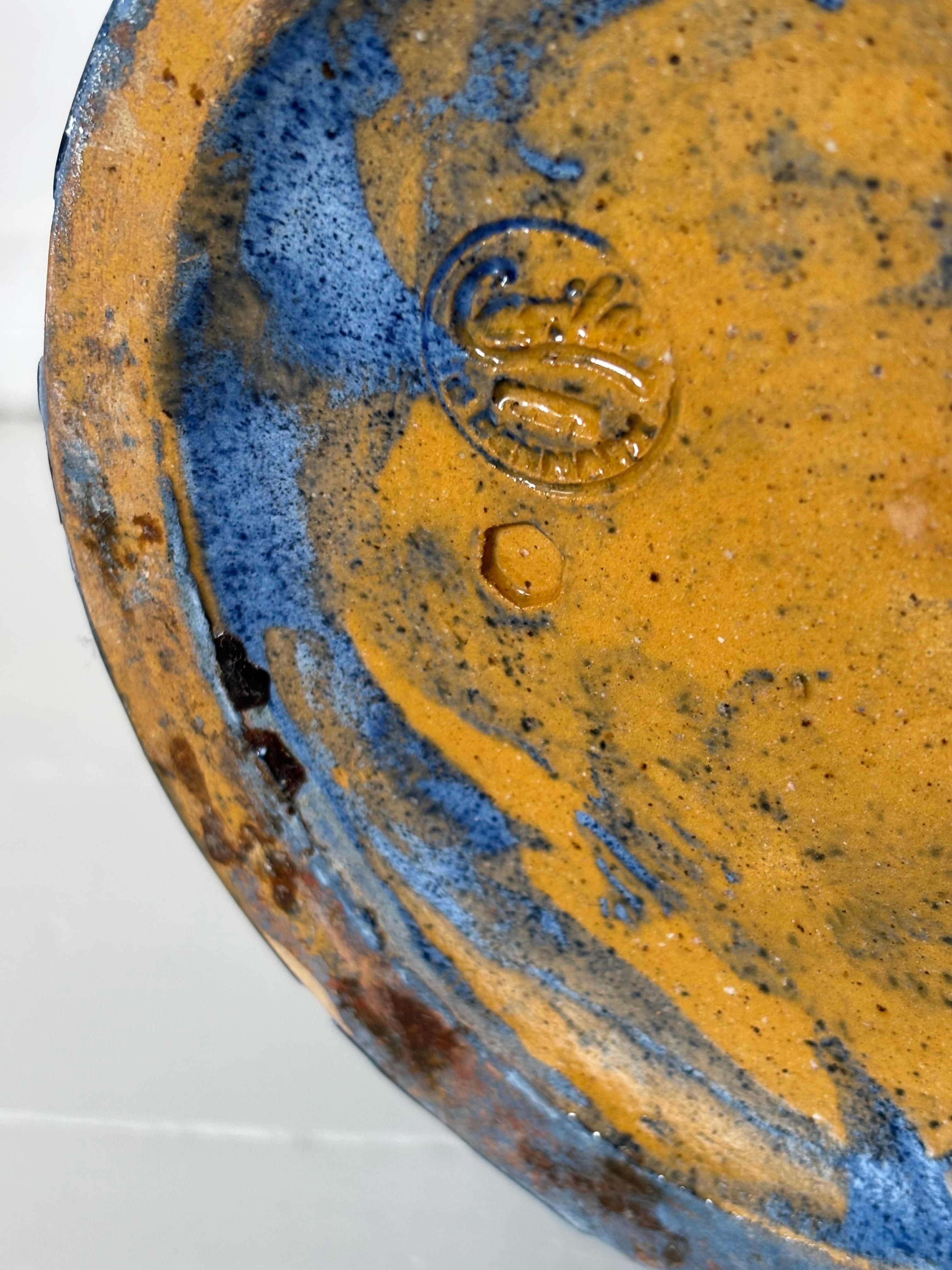 Vaso da terra XL 1940 azzurro Art Nouveau di Carl Viggo Larsen, Danimarca in vendita 2