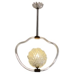 1940s Barovier & Toso Murano Shell Pendant