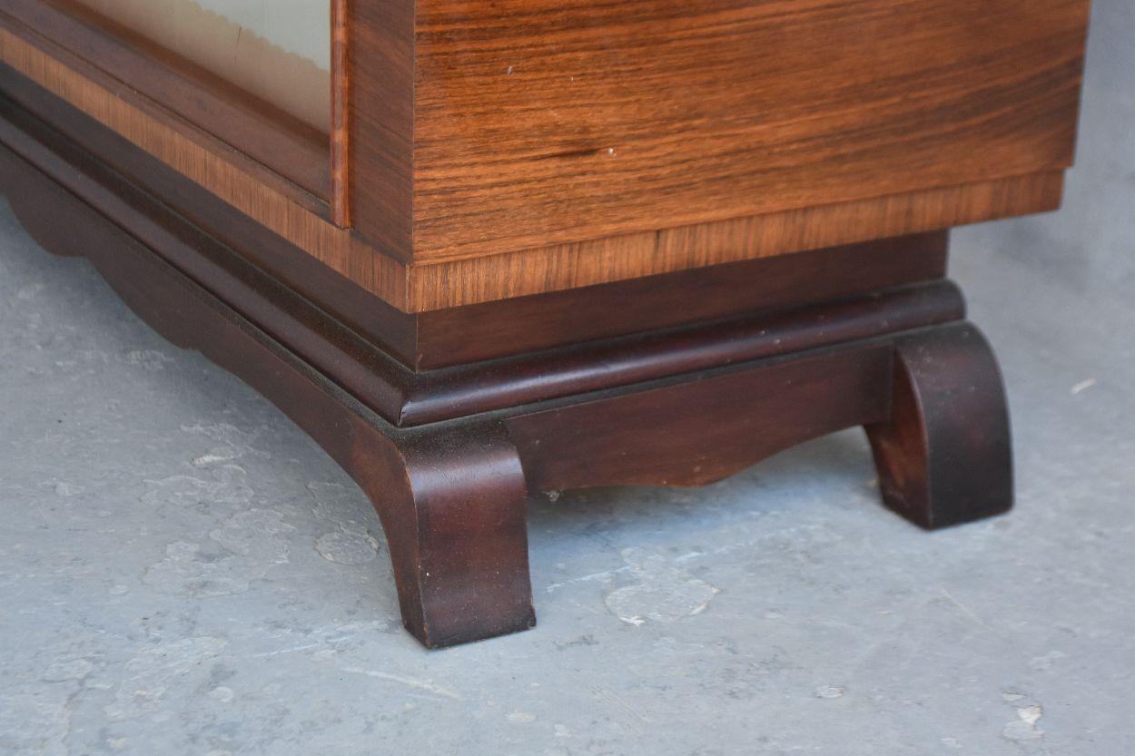 1940s Barstool Mahogany with Sandblasted Windows For Sale 2